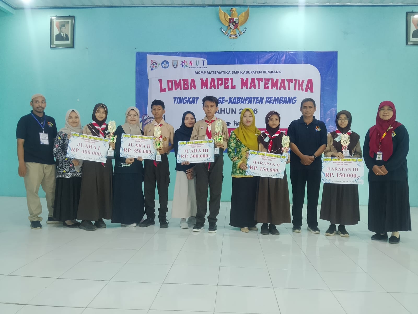 Kompetisi Matematika Awali Hardiknas 2026 di Rembang, Diikuti 102 Siswa SMP
