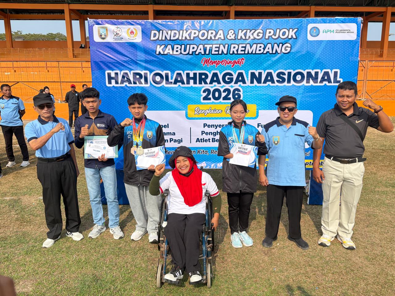 Apel Peringatan Hari Olahraga Nasional 2026 di Stadion Krida Rembang Berlangsung Khidmat dan Penuh Semangat
