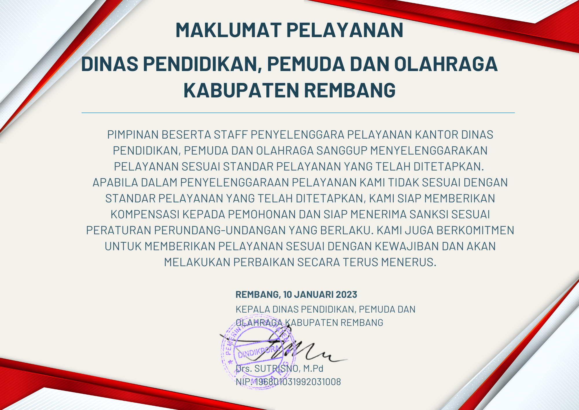 Maklumat Pelayanan