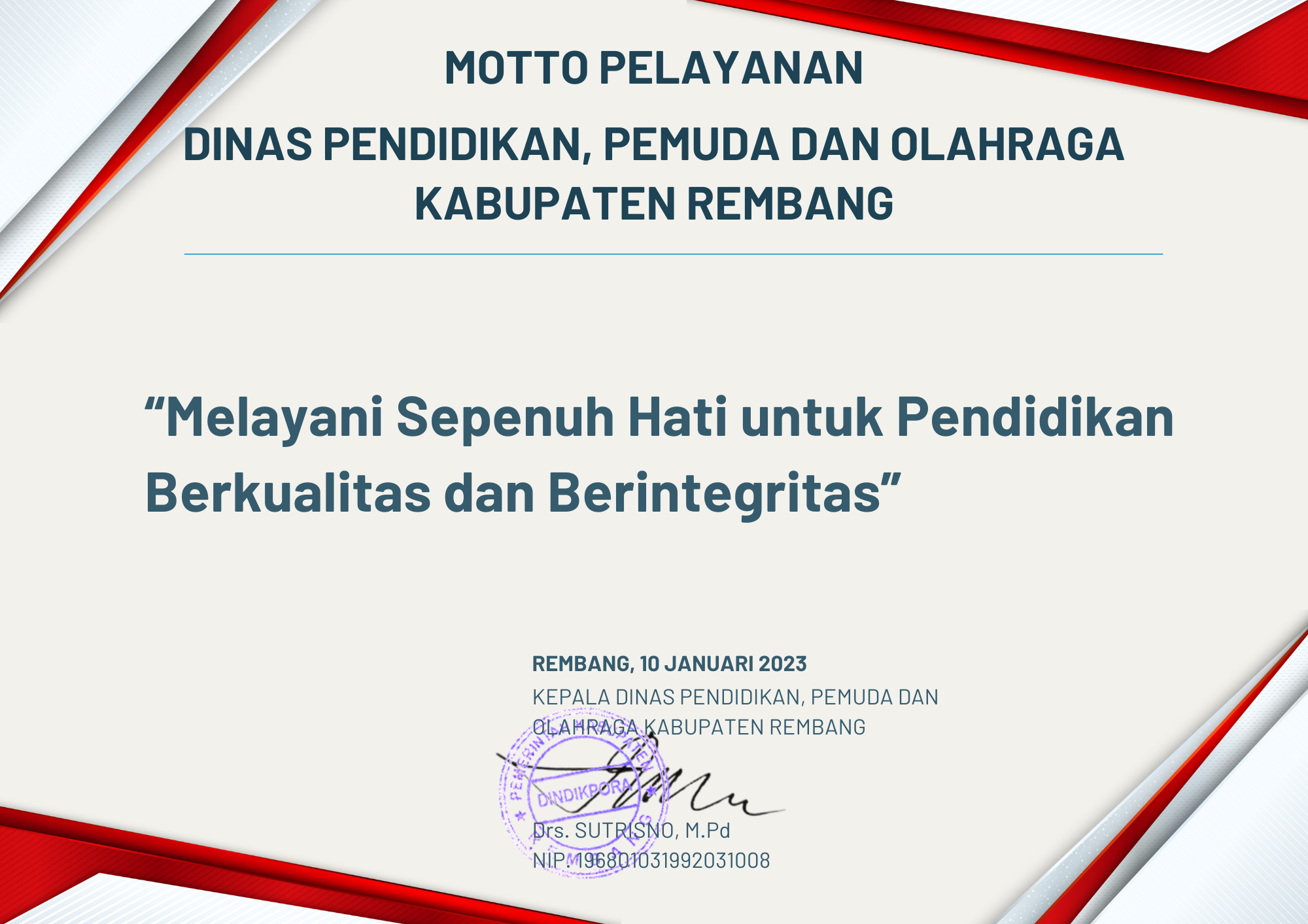 Motto Pelayanan